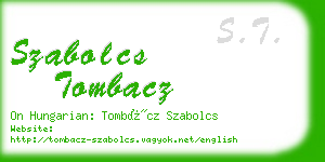 szabolcs tombacz business card